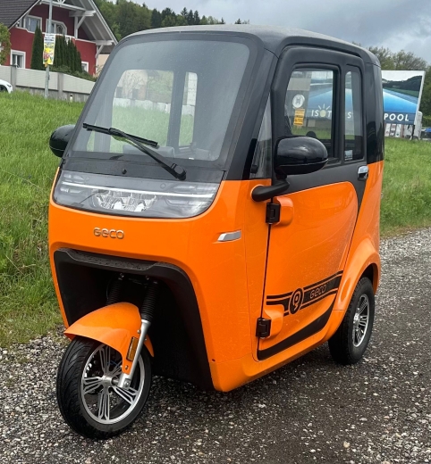 Geco Tiro Elektro Kabinenroller Lastentrike/Bike 25 km/H Legal Fahrrad Lastenbike Straßenzulassung Führerscheinfrei