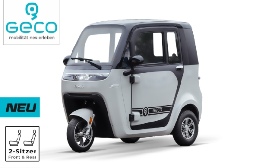 Geco Tiro Elektro Kabinenroller Lastentrike/Bike 25 km/H Legal Fahrrad Lastenbike Straßenzulassung Führerscheinfrei