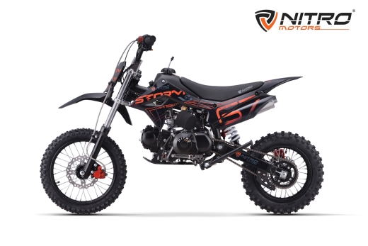 Nitro Motors 125cc Dirtbike Storm V3 Semi Automatic 14/12 E-Starter + Kick-Starter