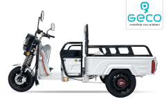 Geco Moto Truck P10 Elektro Tuk Tuk Lastentrike/Bike 25 km/H Legal Fahrrad Lastenbike Straßenzulassung Führerscheinfrei